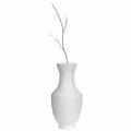 Colocar 22 x 10.5 x 10.5 in. Modern Dining Trumpet Floor Vase for Entryway & Living Room, White - Small CO2641879